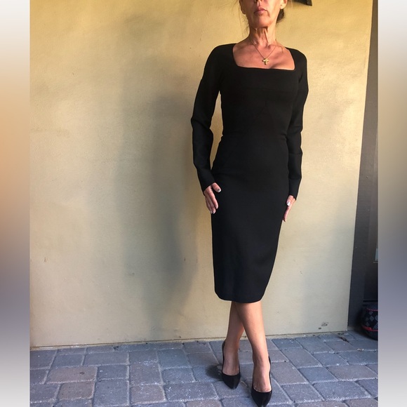 Dolce & Gabbana | Dresses | Iconic Dg Dolce Gabbana Black Fitted Long  Sleeve Dress Size 2 | Poshmark